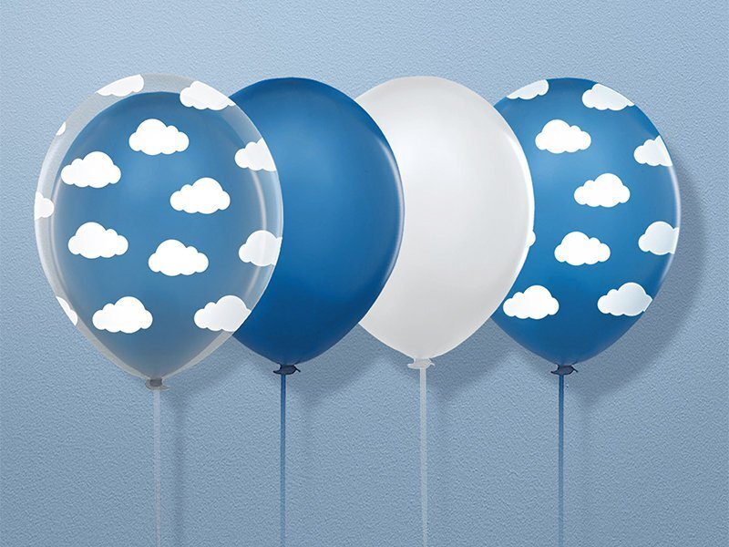 Baloni 30 cm Clouds, caurspīdīgi, 50 gab. цена и информация | Baloni | 220.lv