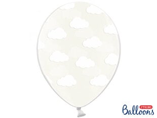 Воздушные шарики "Облака", 30 см, прозрачные, 6 шт цена и информация | Шары | 220.lv