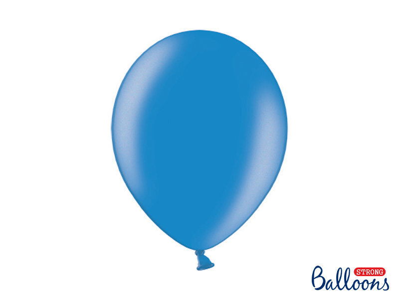 Izturīgi baloni 30 cm Metallic Cornflower, zili, 10 gab. cena un informācija | Baloni | 220.lv
