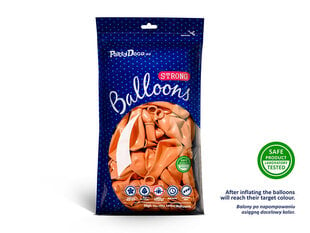 Izturīgi baloni 30 cm Metallic Mandarin, oranži, 50 gab. цена и информация | Шарики | 220.lv