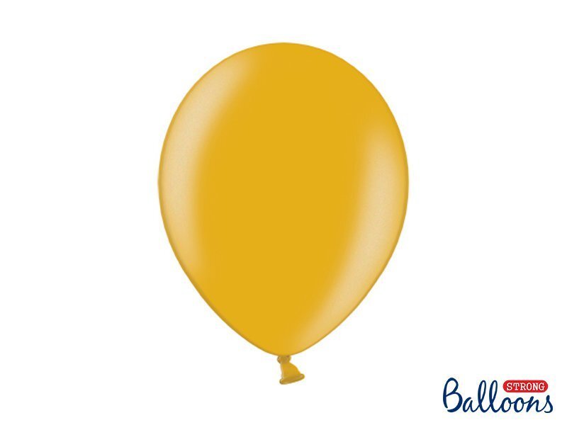 Izturīgi baloni 30 cm, zeltaini, 10 gab. цена и информация | Baloni | 220.lv