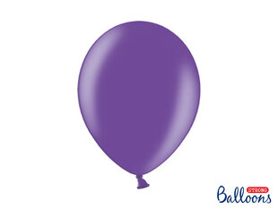 Izturīgi baloni 30 cm Metallic, violeti, 100 gab. cena un informācija | Baloni | 220.lv