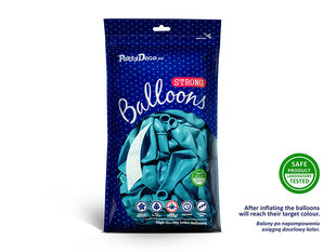 Izturīgi baloni 30 cm Metallic Caribbean, zili, 10 gab. cena un informācija | Baloni | 220.lv