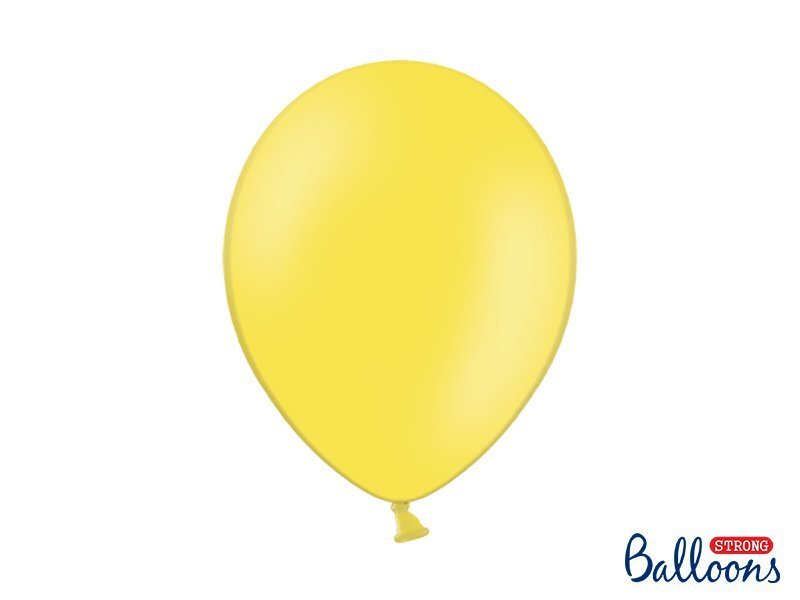 Izturīgi baloni 30 cm Pastel Lemon, dzelteni, 10 gab. cena un informācija | Baloni | 220.lv
