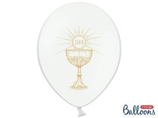 Baloni 30 cm IHS Pastel, balti, 6 gab. cena un informācija | Baloni | 220.lv
