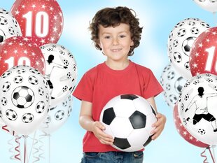Baloni 30 cm Footballs Pastel, balti, 50 gab. цена и информация | Шарики | 220.lv