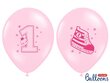 Baloni 30 cm Sneaker - Number 1 Pastel, rozā, 50 gab. cena un informācija | Baloni | 220.lv