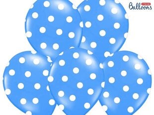 Воздушные шары 30 см Dots Pastel Cornflower, синие, 6 шт. цена и информация | Шарики | 220.lv