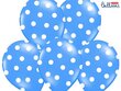 Baloni 30 cm Dots Pastel Cornflower, zili, 6 gab. cena un informācija | Baloni | 220.lv