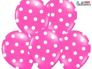 Baloni 30 cm Dots Pastel Hot, rozā, 50 gab. цена и информация | Шарики | 220.lv