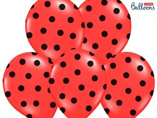 Воздушные шары 30 см Dots Pastel Poppy красные, 6 шт. цена и информация | Шарики | 220.lv