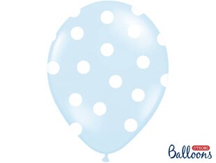 Baloni 30 cm Dots Pastel Baby, zili, 50 gab. цена и информация | Шарики | 220.lv