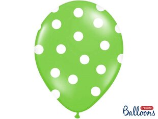 Baloni 30 cm Pastel Lime, zaļi, 6 gab. cena un informācija | Baloni | 220.lv