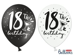 Izturīgi baloni 30 cm 18th! Birthday, dažādu krāsu, 50 gab. cena un informācija | Baloni | 220.lv