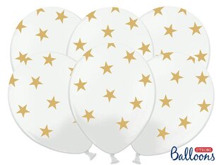 Baloni 30 cm Stars Pastel, balti, 50 gab. цена и информация | Шарики | 220.lv