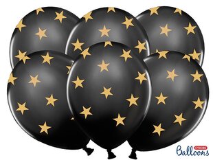 Baloni 30 cm Stars Pastel, melni, 50 gab. цена и информация | Шарики | 220.lv