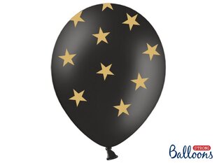 Baloni 30 cm Stars Pastel, melni, 50 gab. цена и информация | Шарики | 220.lv