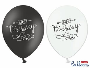 Baloni 30 cm Happy Birthday Pastel, dažādu krāsu, 50 gab. cena un informācija | Baloni | 220.lv