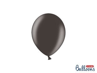 Izturīgi baloni 12 cm Metallic, melni, 100 gab. cena un informācija | Baloni | 220.lv