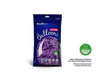 Izturīgi baloni 12 cm Pastel Lavender, violeti, 100 gab. цена и информация | Шарики | 220.lv