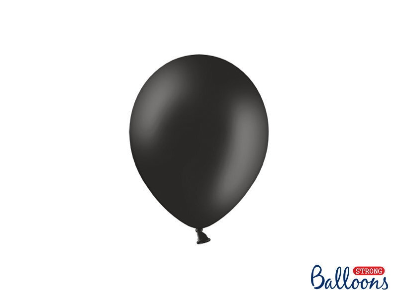 Izturīgi baloni 12 cm Pastel, melni, 100 gab. cena un informācija | Baloni | 220.lv