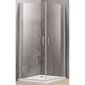 Četrstūraina dušas kabīne P1222 100x100 pelēka bez paliktņa cena un informācija | Dušas kabīnes | 220.lv