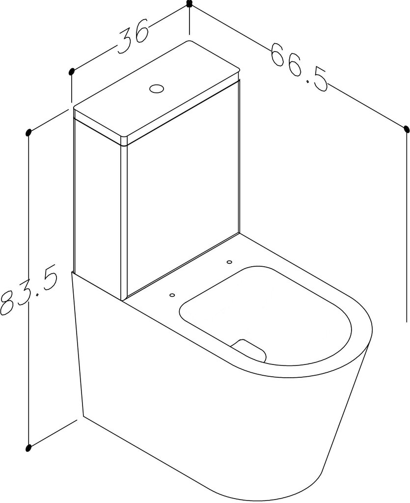 Stāvošs Belbo W601 Rimless tualetes pods ar tvertni cena un informācija | Tualetes podi | 220.lv