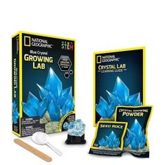 Zinātniskā spēle Izaudzē kristālu National Geographic Crystal Grow Blue, NGBCRYSTAL cena un informācija | Attīstošās rotaļlietas | 220.lv