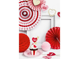 Papīra piekarāmie dekori - vēdekļi Sweet Love Mix, 1 iepakojums / 3 gab. cena un informācija | Svētku dekorācijas | 220.lv