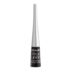 Šķidrais acu kontūrzīmulis Wet n Wild Megaliner 3,5 ml, Black Noir цена и информация | Тушь, средства для роста ресниц, тени для век, карандаши для глаз | 220.lv