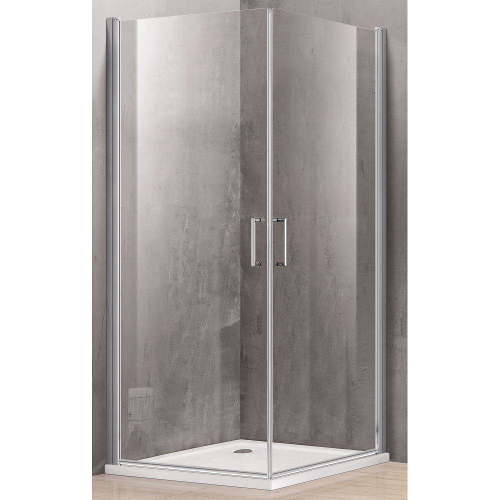 Četrstūraina dušas kabīne P1222 100x100 caurspīdīga bez paliktņa цена и информация | Dušas kabīnes | 220.lv