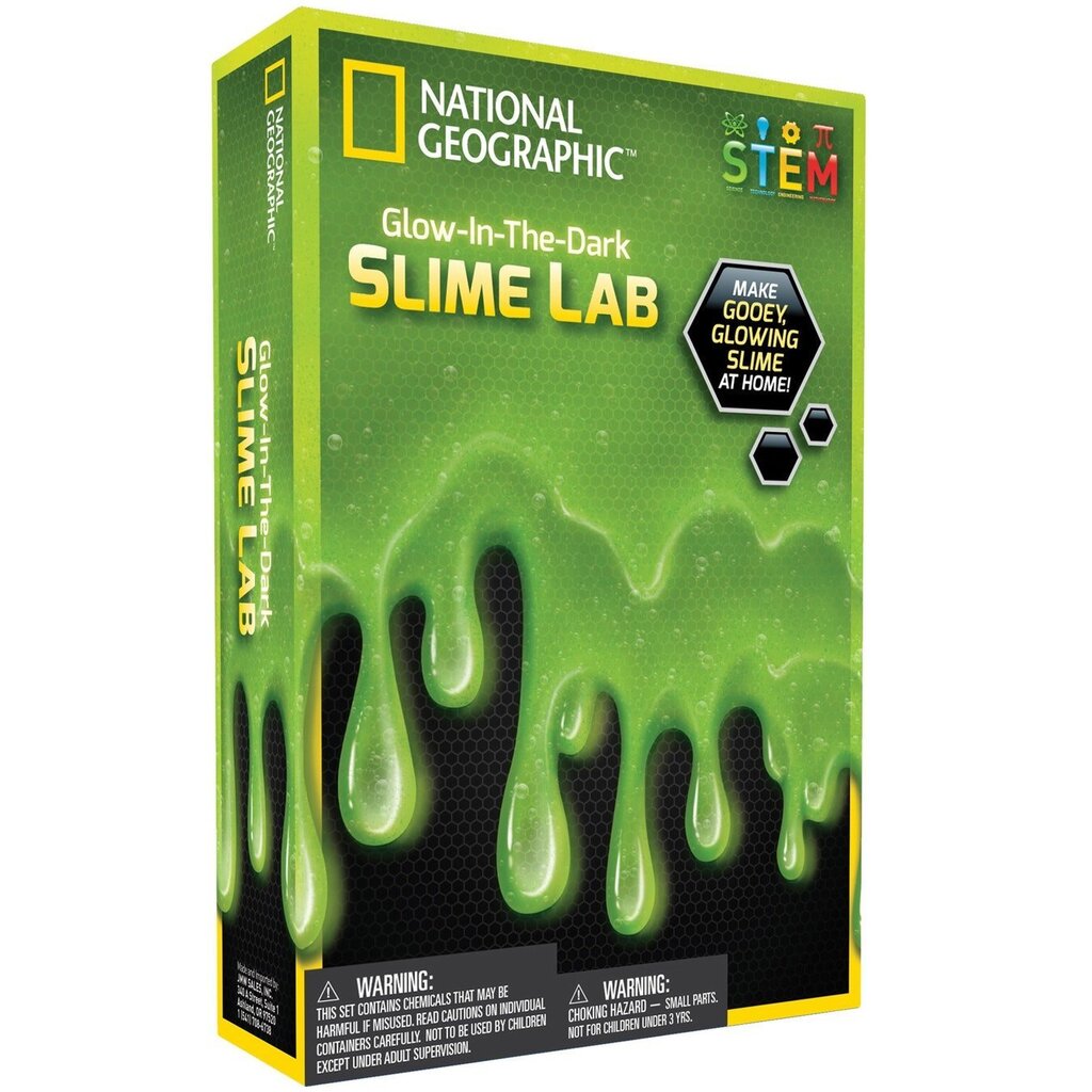 Gļotu komplekts National Geographic Slime, NGSLIME, zaļš cena un informācija | Modelēšanas un zīmēšanas piederumi | 220.lv