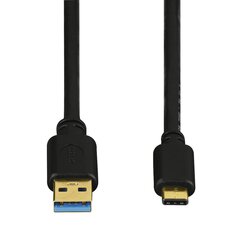 Hama USB Type-C Male - USB Male 0.75m Black cena un informācija | Savienotājkabeļi | 220.lv
