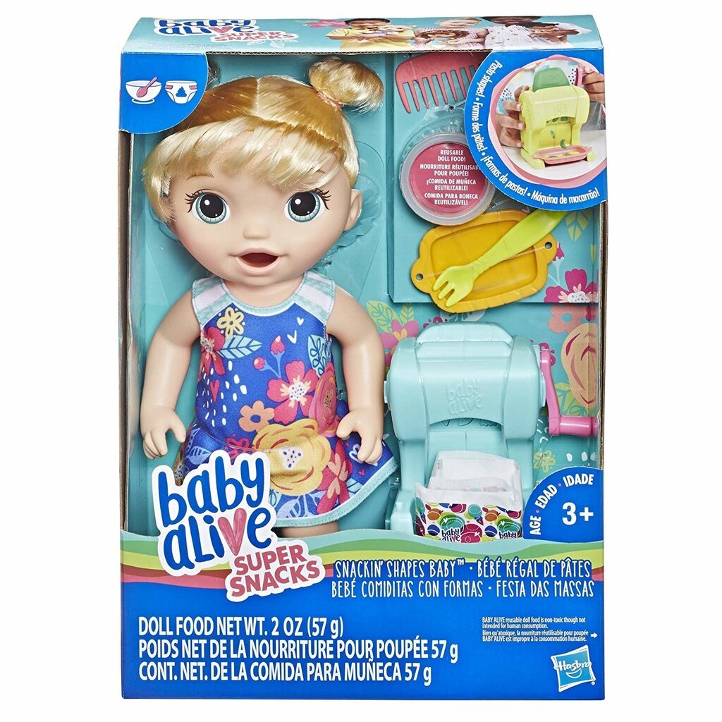 Кукла Baby Alive Snacking Shapes Baby, E3694 цена | 220.lv