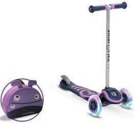 Smart Trike skrejritenis T3 ar apgaismotiem riteņiem un mugursomu, violets cena un informācija | Skrejriteņi | 220.lv