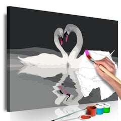 Картина по номерам Пара лебедей 60х40 см цена и информация | Живопись по номерам | 220.lv