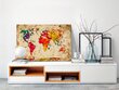 Gleznošana pēc cipariem Pasaules karte (Krāsu uzliesmojums) 60x40 cm cena un informācija | Gleznas pēc numuriem | 220.lv