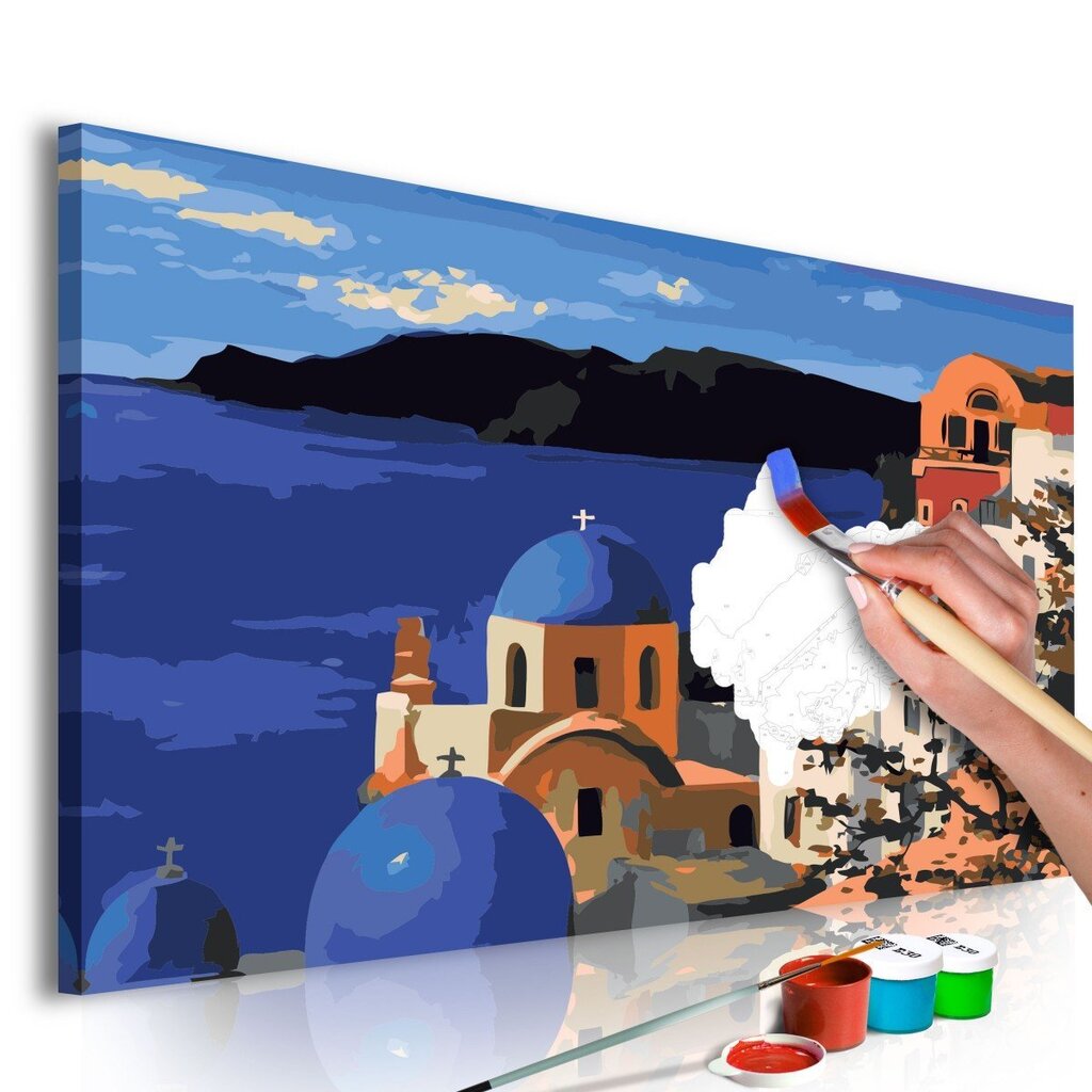 Gleznošana pēc cipariem Santorini 60x40cm цена и информация | Gleznas pēc numuriem | 220.lv