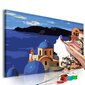 Gleznošana pēc cipariem Santorini 60x40cm cena un informācija | Gleznas pēc numuriem | 220.lv