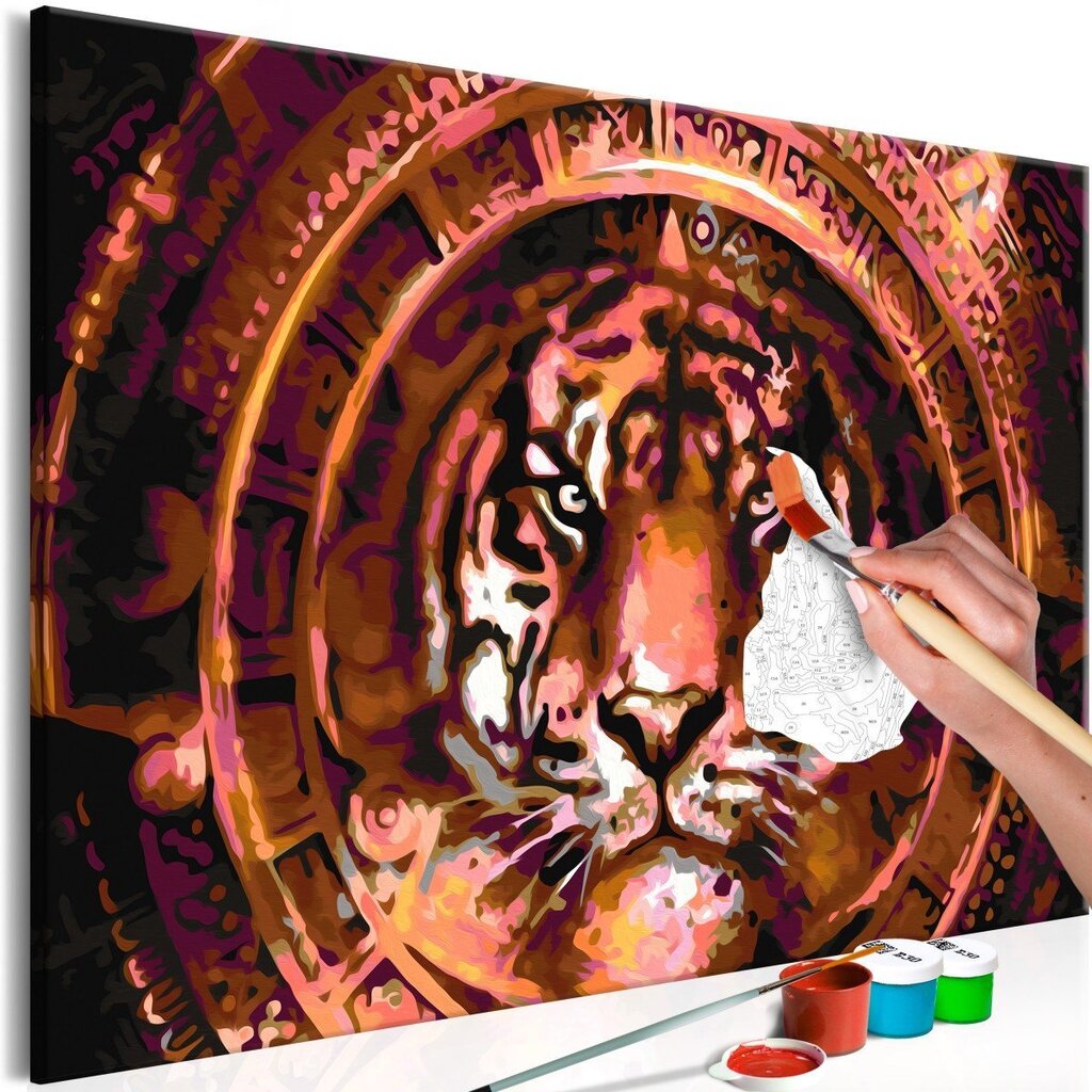 Gleznošana pēc cipariem Tīģeris un raksti 60x40 cm cena un informācija | Gleznas pēc numuriem | 220.lv