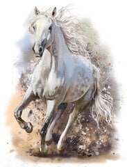 Bērnu interjera uzlīme Balts zirgs cena un informācija | Dekoratīvās uzlīmes | 220.lv