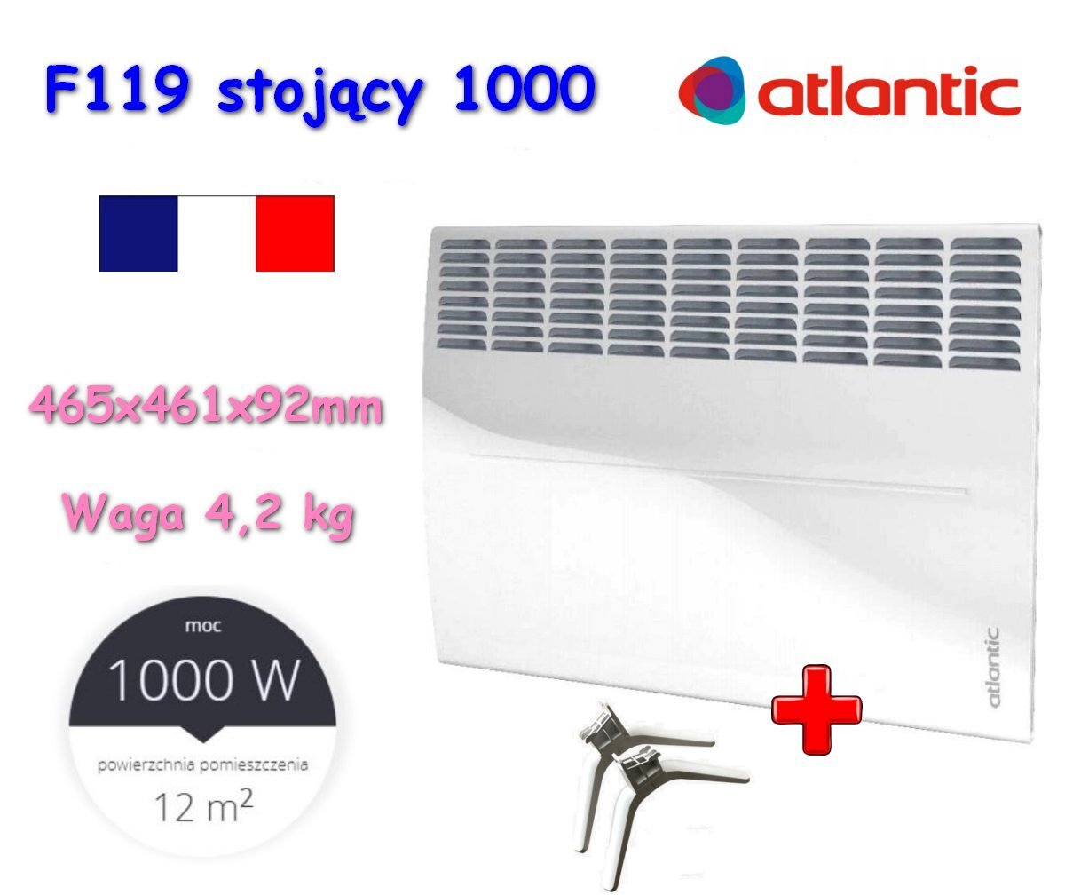 Elektriskais konvektors Atlantic F119 Design 1000W PLUG cena un informācija | Sildītāji | 220.lv