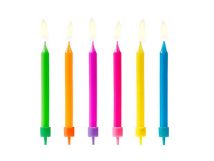 Dzimšanas dienas sveces Colourful mix, 6,5 cm, 180 gab. цена и информация | Праздничные декорации | 220.lv