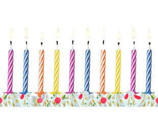 Dzimšanas dienas sveces mix, 6 cm, 10 gab. cena un informācija | Svētku dekorācijas | 220.lv
