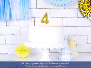 PartyDeco Свеча для торта, золотой, № 6 цена и информация | Праздничные декорации | 220.lv