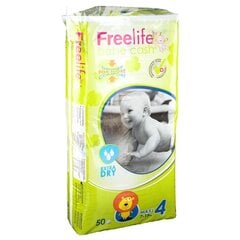 Autiņbiksītes Freelife Bebecash 4 izmērs Maxi (7-18 kg), 50 gab. цена и информация | Подгузники | 220.lv