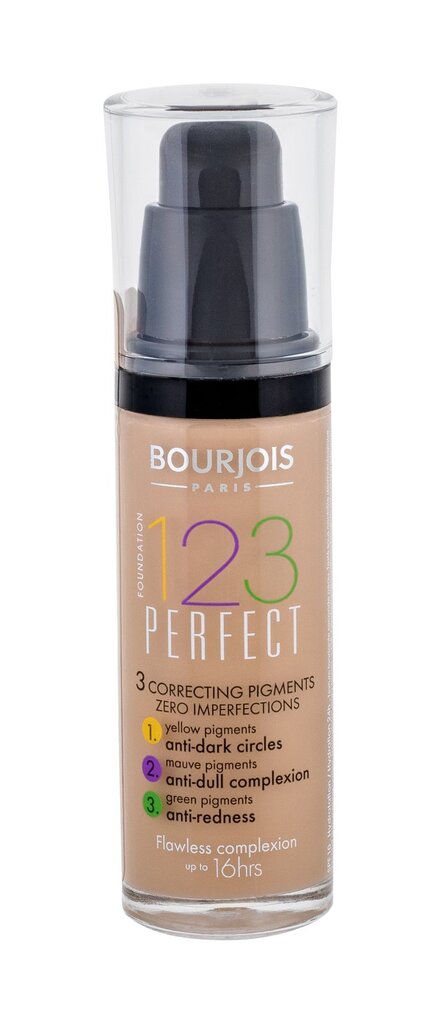 Krēmpūderis Bourjois 1.2.3. Perfect SPF10, 30 ml cena un informācija | Grima bāzes, tonālie krēmi, pūderi | 220.lv