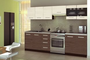 Комплект кухонных шкафчиков Halmar Amanda, коричневый цена и информация | Кухонные гарнитуры | 220.lv