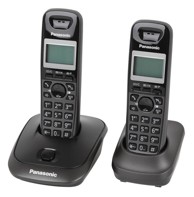 Panasonic KX-TG2512PDT, melns цена и информация | Stacionārie telefoni | 220.lv