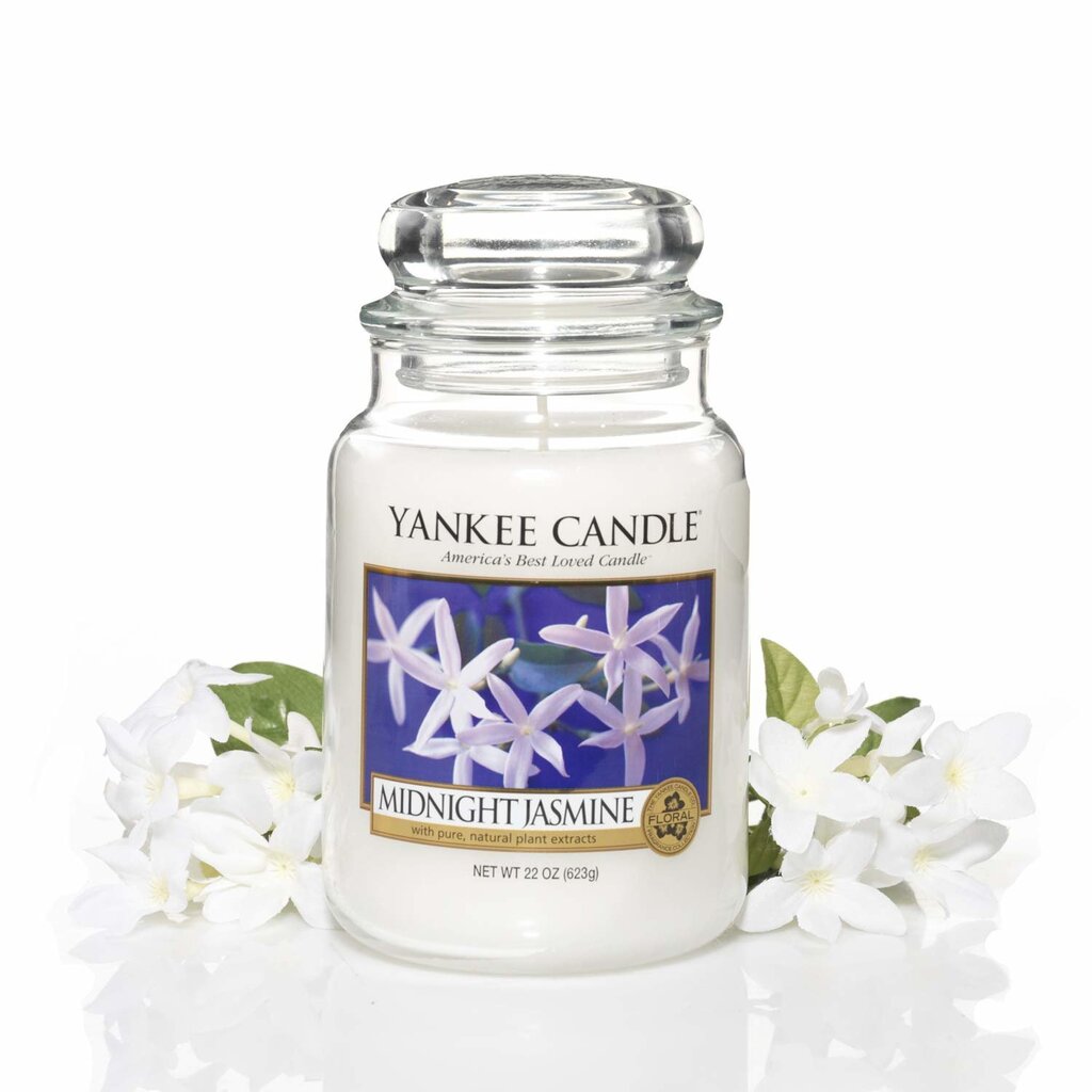 Aromātiskā svece Yankee Candle Large Jar Midnight Jasmine 623 g cena un informācija | Sveces un svečturi | 220.lv